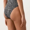 Strój kąpielowy bandeau z materiału smock w kratkę Strój kąpielowy bandeau z materiału smock w kratkę