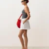 Strój kąpielowy bandeau z materiału smock w kratkę Strój kąpielowy bandeau z materiału smock w kratkę