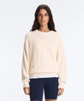 Swetry z dzianiny typu cable knit, 100% bawełna
