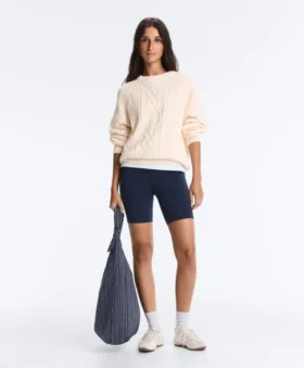 Swetry z dzianiny typu cable knit, 100% bawełna