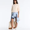 Swetry z dzianiny typu cable knit, 100% bawełna