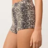 Szorty bikini z wysokim stanem w wężowy wzór Szorty bikini z wysokim stanem w wężowy wzór