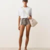Szorty bikini z wysokim stanem w wężowy wzór Szorty bikini z wysokim stanem w wężowy wzór