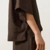 Szorty polo oversize z krótkim rękawem, wykonane w 100% z lnu Szorty polo oversize z krótkim rękawem, wykonane w 100% z lnu