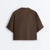 Szorty polo oversize z krótkim rękawem, wykonane w 100% z lnu Szorty polo oversize z krótkim rękawem, wykonane w 100% z lnu