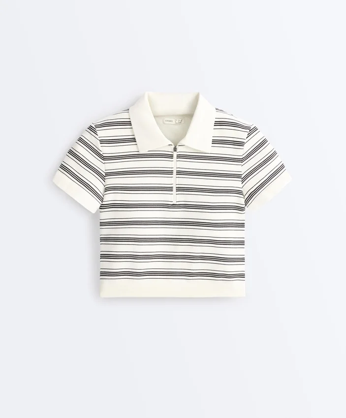 Szorty polo w paski z krótkim rękawem Szorty polo w paski z krótkim rękawem