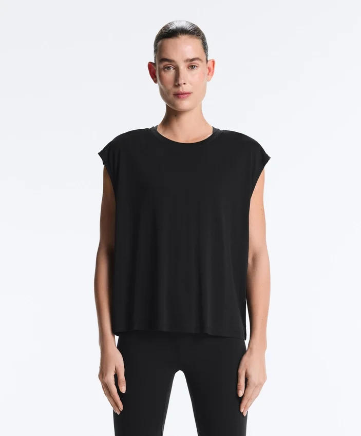 T-shirt bez rękawów z mieszanki modalu T-shirt bez rękawów z mieszanki modalu