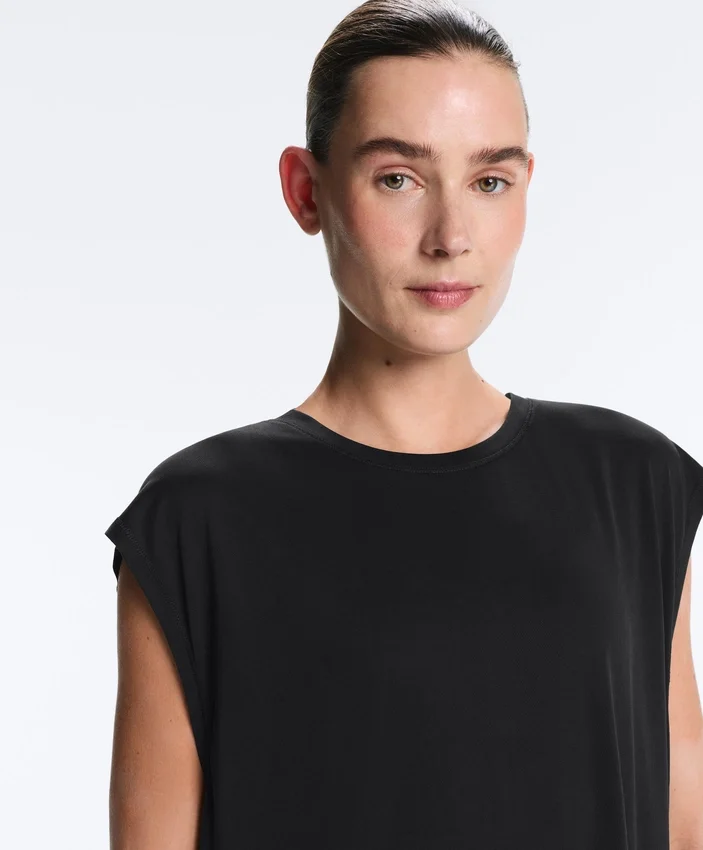 T-shirt bez rękawów z mieszanki modalu T-shirt bez rękawów z mieszanki modalu