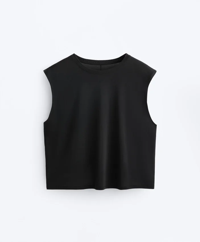 T-shirt bez rękawów z mieszanki modalu T-shirt bez rękawów z mieszanki modalu