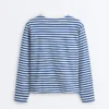 T-shirt o prostym kroju z długim rękawem w paski, wykonany w 100% z bawełny T-shirt o prostym kroju z długim rękawem w paski, wykonany w 100% z bawełny