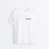 T-shirt o prostym kroju z mieszanki bawełny z nadrukiem T-shirt o prostym kroju z mieszanki bawełny z nadrukiem
