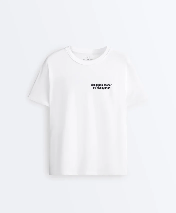 T-shirt o prostym kroju z mieszanki bawełny z nadrukiem T-shirt o prostym kroju z mieszanki bawełny z nadrukiem