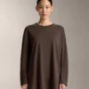 T-shirt oversize z długim rękawem z mieszanki bawełny T-shirt oversize z długim rękawem z mieszanki bawełny