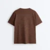 T-shirt oversize z krótkim rękawem z mieszanki bawełny w paski T-shirt oversize z krótkim rękawem z mieszanki bawełny w paski