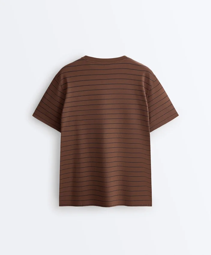 T-shirt oversize z krótkim rękawem z mieszanki bawełny w paski T-shirt oversize z krótkim rękawem z mieszanki bawełny w paski
