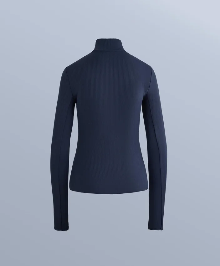 T-shirt termiczny z prążkowanym dekoltem T-shirt termiczny z prążkowanym dekoltem