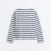 T-shirt z długim rękawem o luźnym kroju oversize z mieszanki bawełny w paski T-shirt z długim rękawem o luźnym kroju oversize z mieszanki bawełny w paski