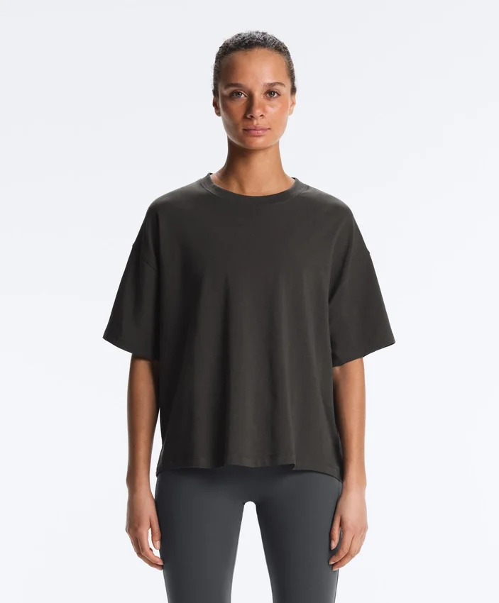 T-shirt z krótkim rękawem o luźnym kroju z mieszanki bawełny T-shirt z krótkim rękawem o luźnym kroju z mieszanki bawełny