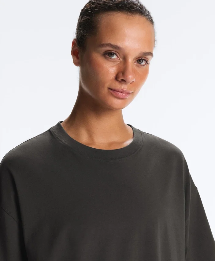 T-shirt z krótkim rękawem o luźnym kroju z mieszanki bawełny T-shirt z krótkim rękawem o luźnym kroju z mieszanki bawełny
