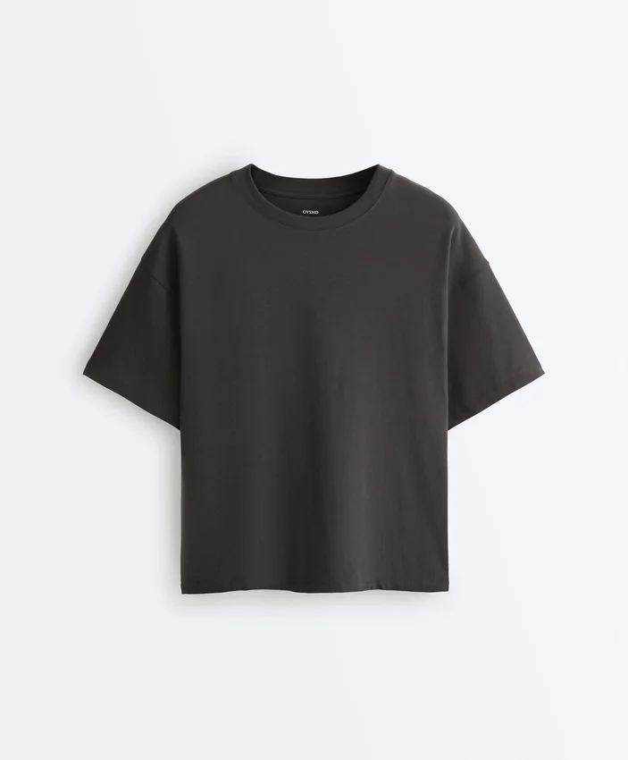 T-shirt z krótkim rękawem o luźnym kroju z mieszanki bawełny T-shirt z krótkim rękawem o luźnym kroju z mieszanki bawełny