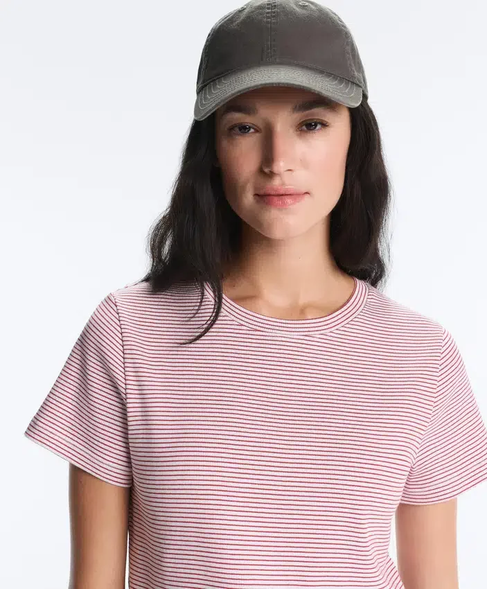 T-shirt z krótkim rękawem o regularnym kroju w paski z mieszanki bawełny T-shirt z krótkim rękawem o regularnym kroju w paski z mieszanki bawełny