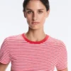 T-shirt z krótkim rękawem o regularnym kroju z mieszanki bawełny w paski T-shirt z krótkim rękawem o regularnym kroju z mieszanki bawełny w paski