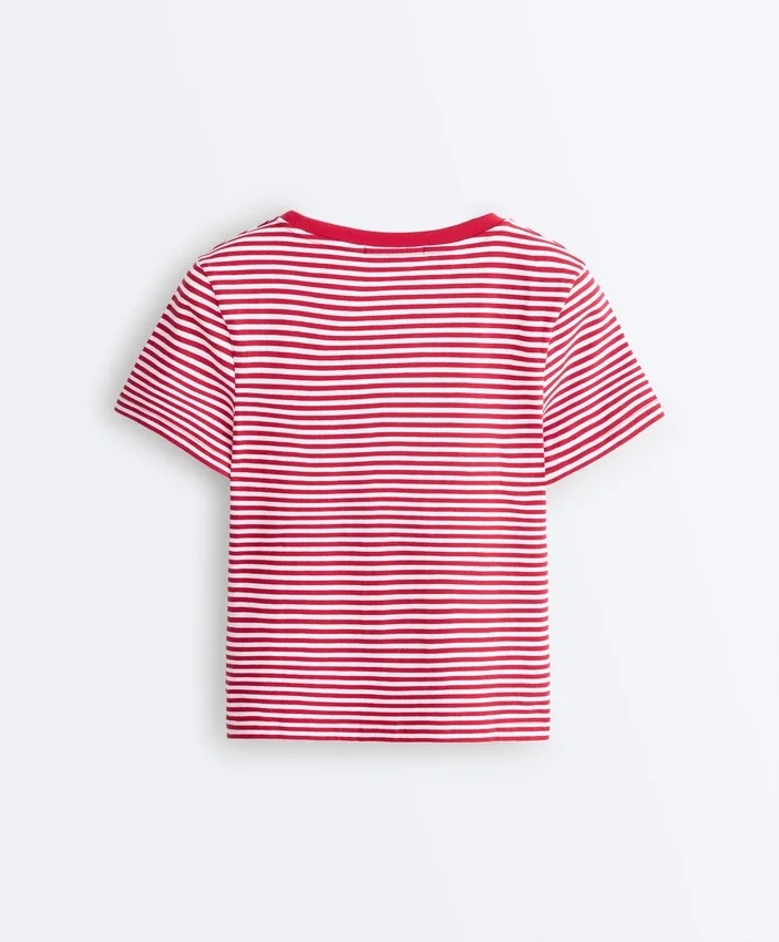 T-shirt z krótkim rękawem o regularnym kroju z mieszanki bawełny w paski T-shirt z krótkim rękawem o regularnym kroju z mieszanki bawełny w paski