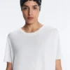 T-shirt z krótkim rękawem z mieszanki modalu z zaokrąglonym tyłem T-shirt z krótkim rękawem z mieszanki modalu z zaokrąglonym tyłem