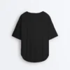 T-shirt z krótkim rękawem z mieszanki modalu z zaokrąglonym tyłem T-shirt z krótkim rękawem z mieszanki modalu z zaokrąglonym tyłem