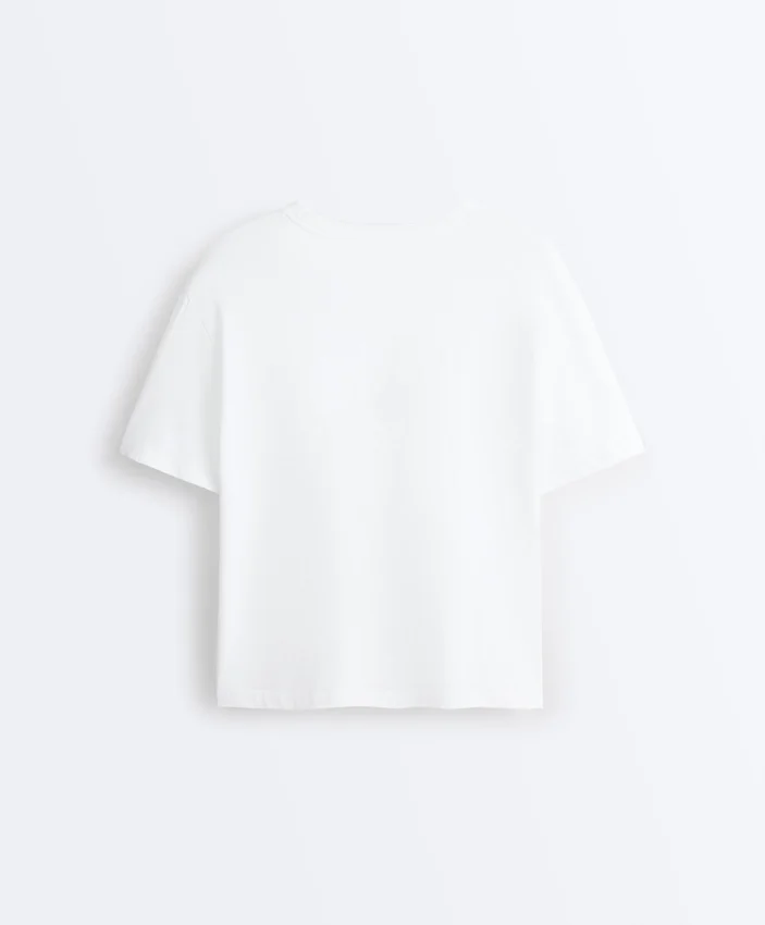 T-shirt z mieszanki bawełny o prostym kroju, z krótkim rękawem i nadrukiem T-shirt z mieszanki bawełny o prostym kroju, z krótkim rękawem i nadrukiem