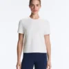 T-shirt z mieszanki bawełny w paski o regularnym kroju T-shirt z mieszanki bawełny w paski o regularnym kroju