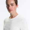 T-shirt z mieszanki bawełny w paski o regularnym kroju T-shirt z mieszanki bawełny w paski o regularnym kroju