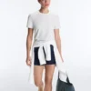 T-shirt z mieszanki bawełny w paski o regularnym kroju T-shirt z mieszanki bawełny w paski o regularnym kroju