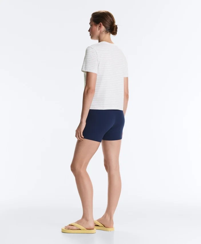 T-shirt z mieszanki bawełny w paski o regularnym kroju T-shirt z mieszanki bawełny w paski o regularnym kroju