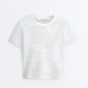 T-shirt z mieszanki bawełny w paski o regularnym kroju T-shirt z mieszanki bawełny w paski o regularnym kroju