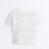 T-shirt z mieszanki bawełny w paski o regularnym kroju T-shirt z mieszanki bawełny w paski o regularnym kroju