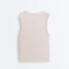 T-shirt z prążkowanego materiału z szerokimi ramiączkami, bawełna i modal T-shirt z prążkowanego materiału z szerokimi ramiączkami, bawełna i modal