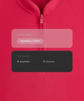 Techniczny T-shirt bez rękawów z półzamkiem