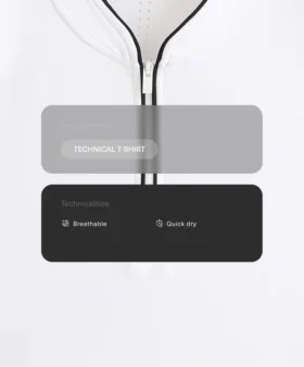 Techniczny T-shirt bez rękawów z półzamkiem