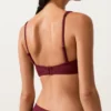 Top bikini typu halter z tkaniny żakardowej w drobną kratkę Top bikini typu halter z tkaniny żakardowej w drobną kratkę