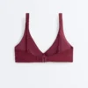 Top bikini typu halter z tkaniny żakardowej w drobną kratkę Top bikini typu halter z tkaniny żakardowej w drobną kratkę