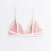 Top bikini w kształcie trójkąta z kontrastową lamówką Top bikini w kształcie trójkąta z kontrastową lamówką
