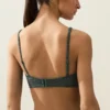 Top bikini z wiązaniem na szyi w kratkę Top bikini z wiązaniem na szyi w kratkę