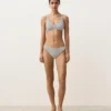 Topy bikini typu halter w groszki z żakardu Topy bikini typu halter w groszki z żakardu