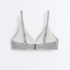 Topy bikini typu halter w groszki z żakardu Topy bikini typu halter w groszki z żakardu