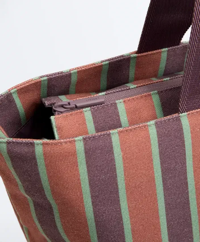 Torba z płótna w paski Torba z płótna w paski