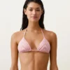 Trójkątny top bikini w paski Trójkątny top bikini w paski