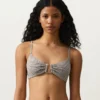 Trójkątny top bikini w paski Trójkątny top bikini w paski