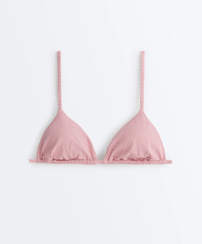 Trójkątny top bikini w paski Trójkątny top bikini w paski