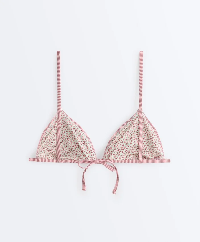 Trójkątny top bikini w paski Trójkątny top bikini w paski